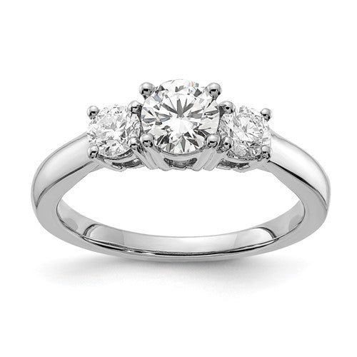 3-Stone Lab-Grown Diamond Engagement Ring in 950 Platinum (3/4 ct. tw.), Size 7 - Sophia Jewelers