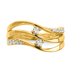 14k White Gold 1/3 carat Lab Grown Diamond VS/SI+ G+ Complete Fashion Ring