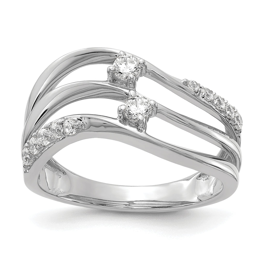 14k White Gold 1/3 carat Lab Grown Diamond VS/SI+ G+ Complete Fashion Ring