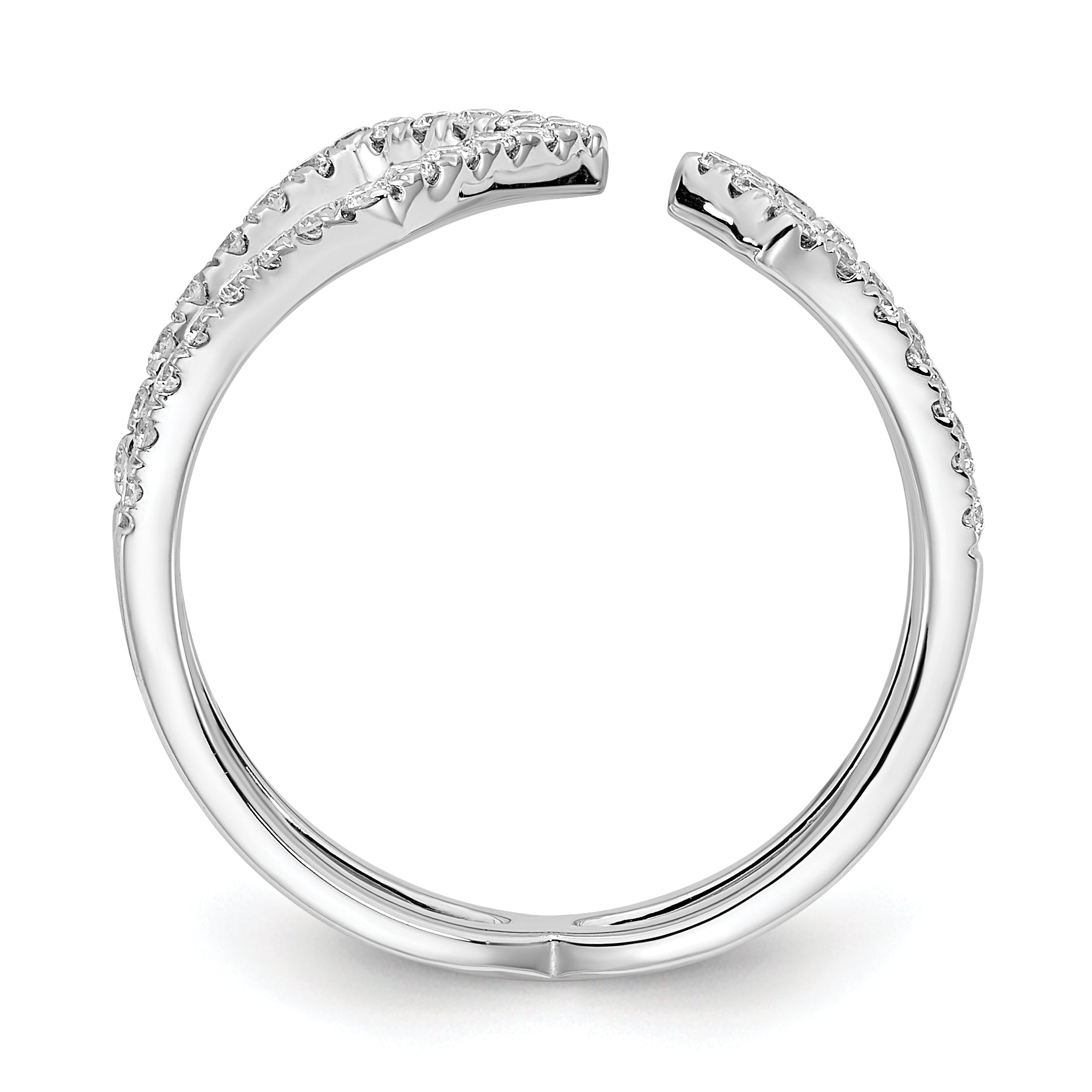 14k White Gold 3/8 carat Lab Grown Diamond VS/SI+ G+ Complete Fashion Ring