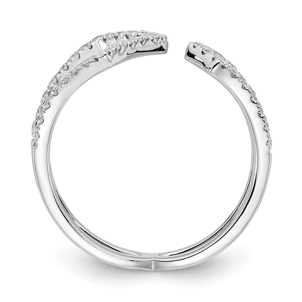 14k White Gold 3/8 carat Lab Grown Diamond VS/SI+ G+ Complete Fashion Ring