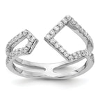 14k White Gold 3/8 carat Lab Grown Diamond VS/SI+ G+ Complete Fashion Ring