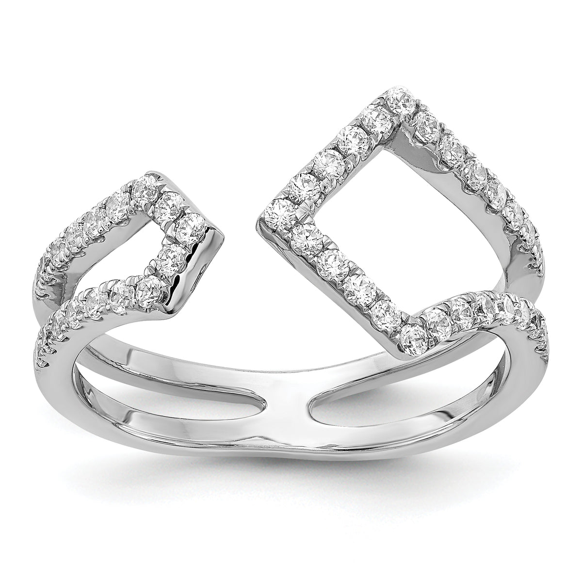 14k White Gold 3/8 carat Lab Grown Diamond VS/SI+ G+ Complete Fashion Ring