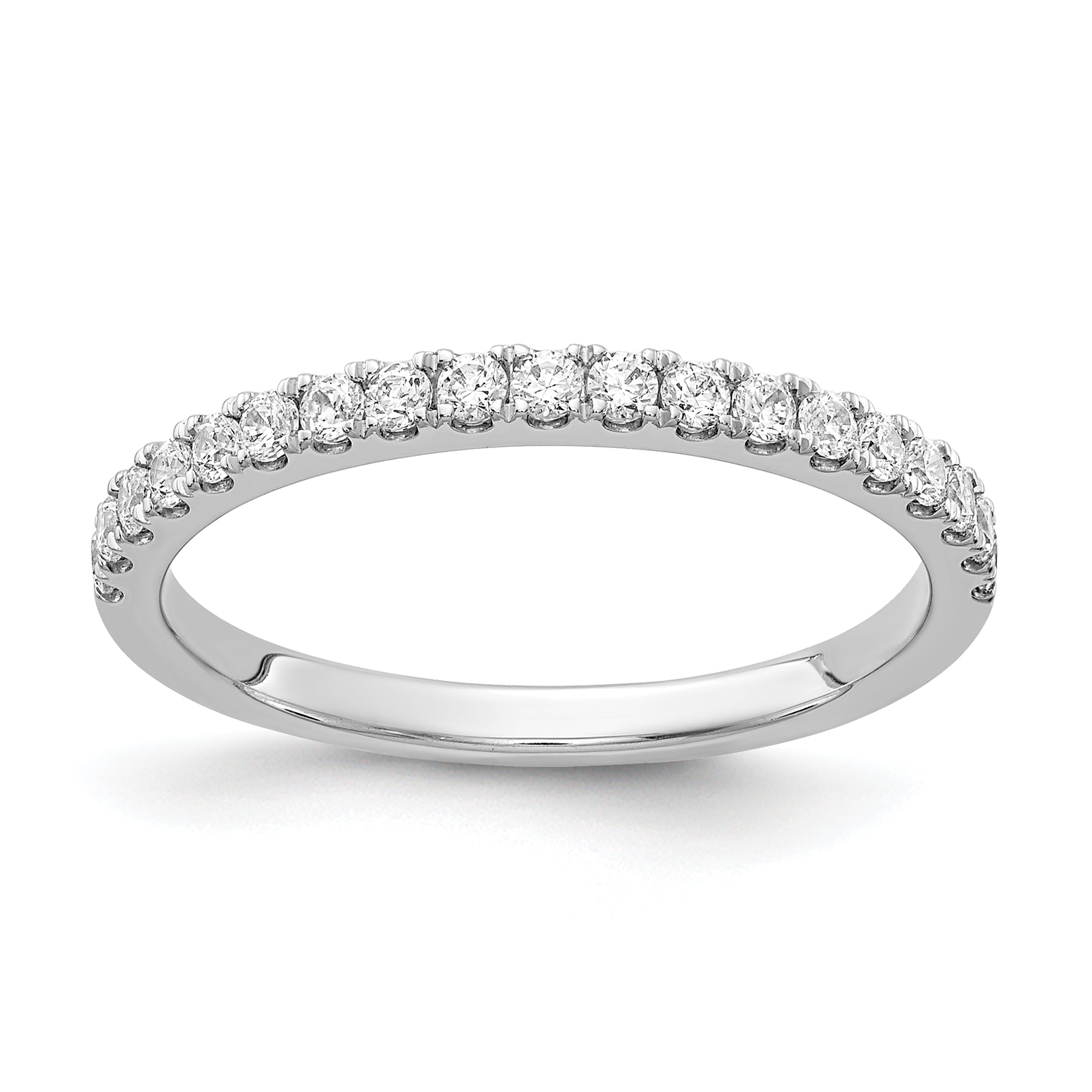 10K White Gold Diamond Band Main image