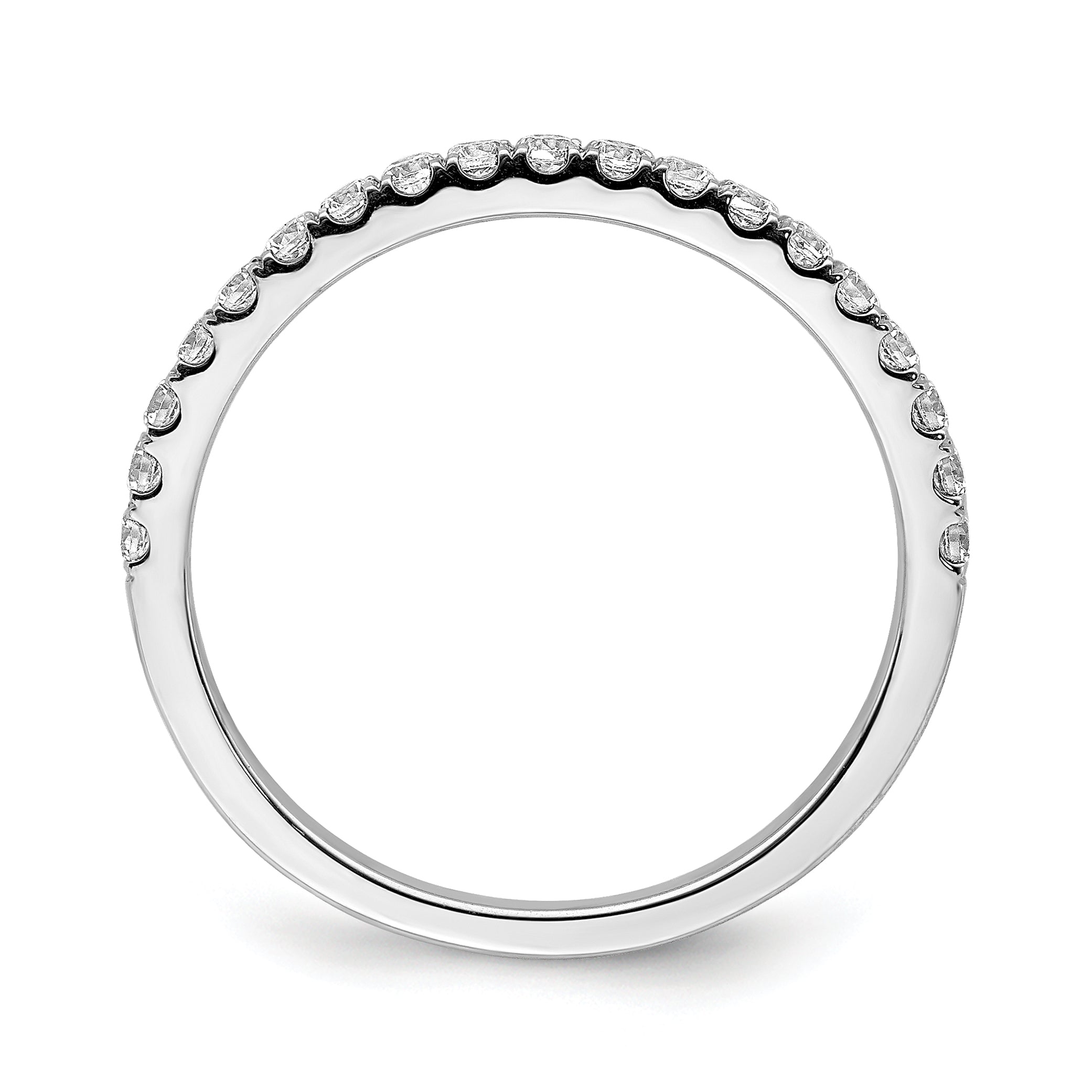 14k White Gold Diamond Band Secondary image