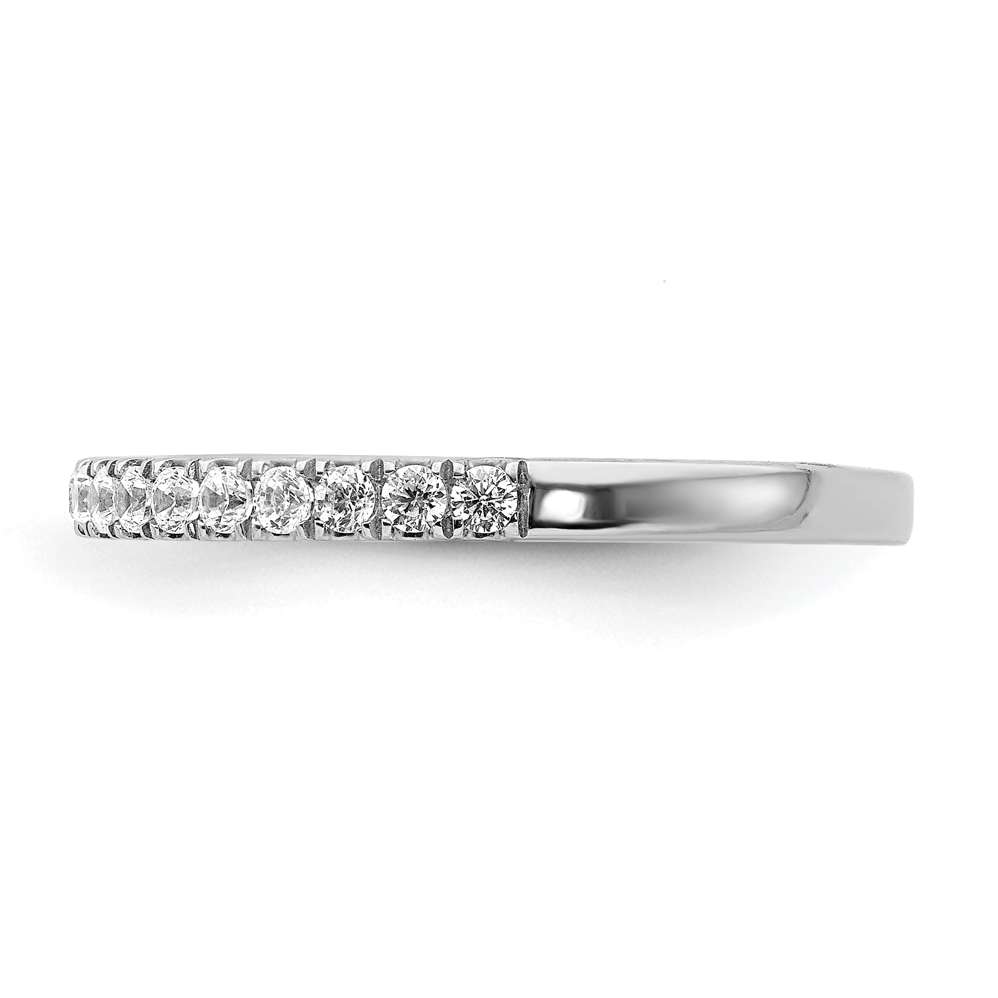 14k White Gold Diamond Band