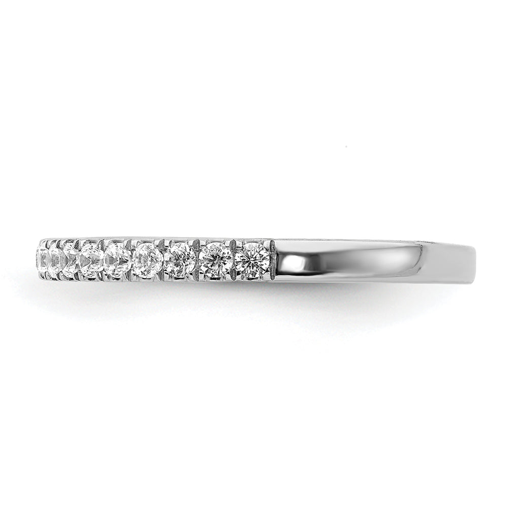 14k White Gold Diamond Band