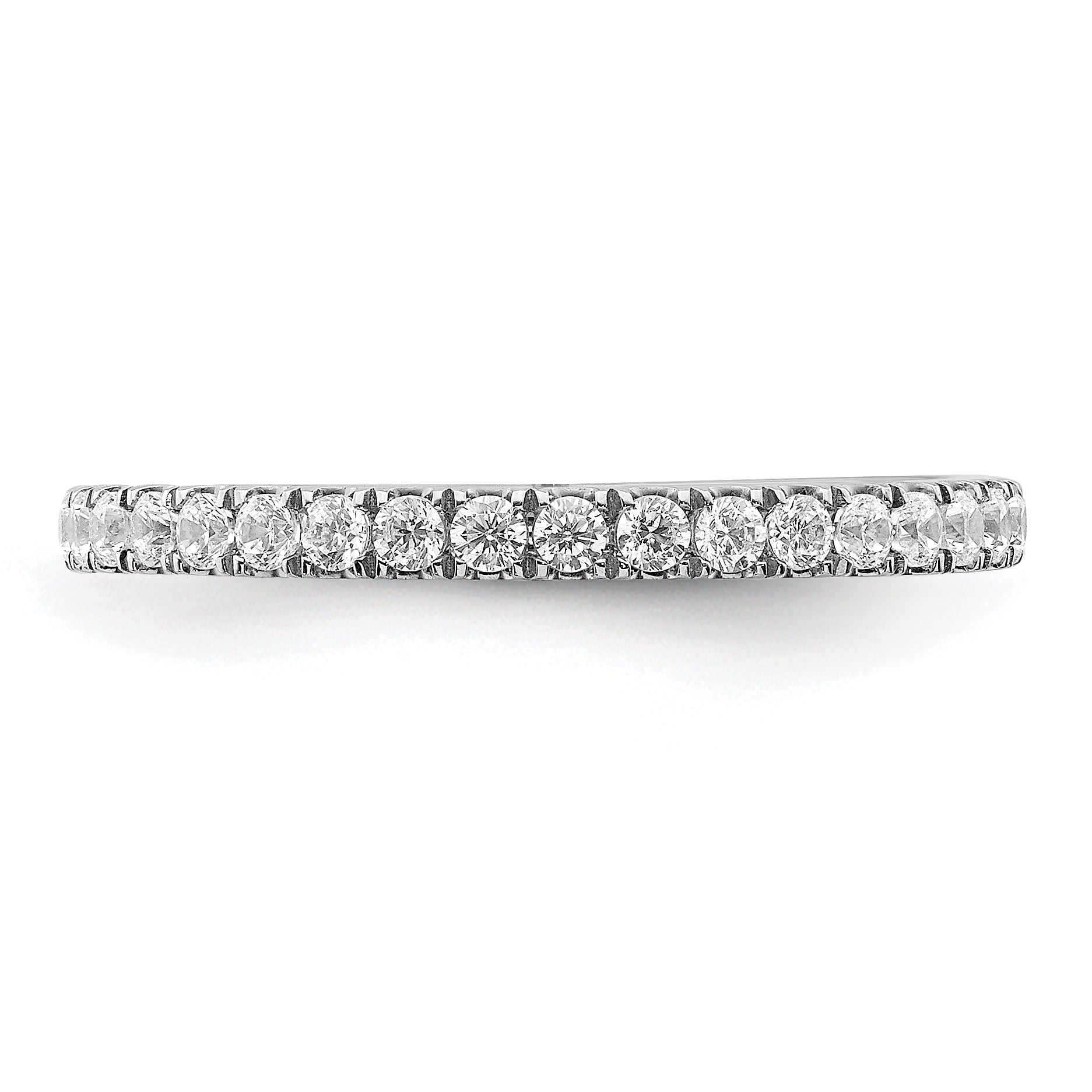 14k White Gold Diamond Band