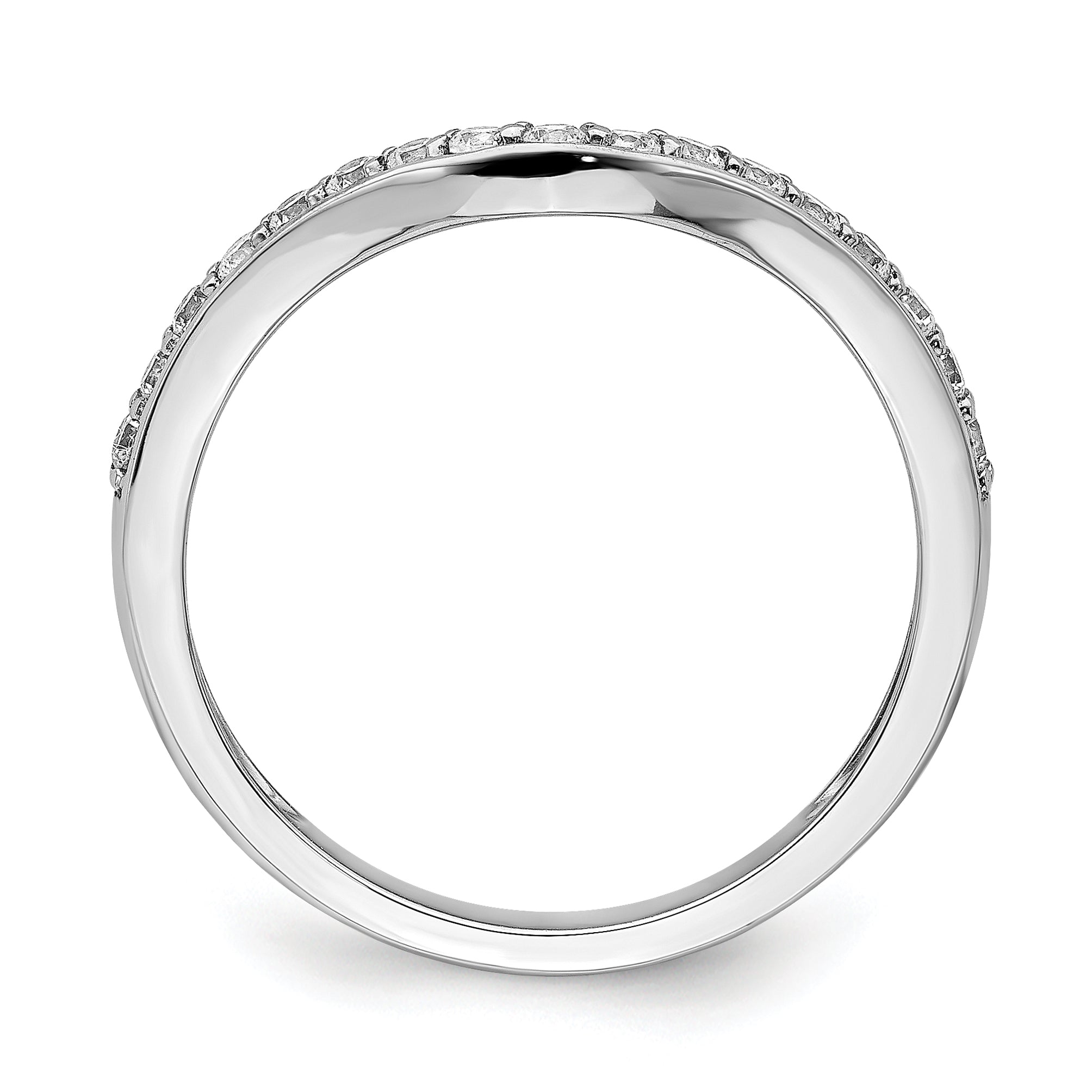 14k White Gold Diamond Ring Guard Secondary image