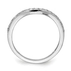 14k White Gold Diamond Ring Guard