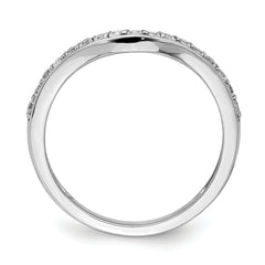 14k White Gold Diamond Ring Guard