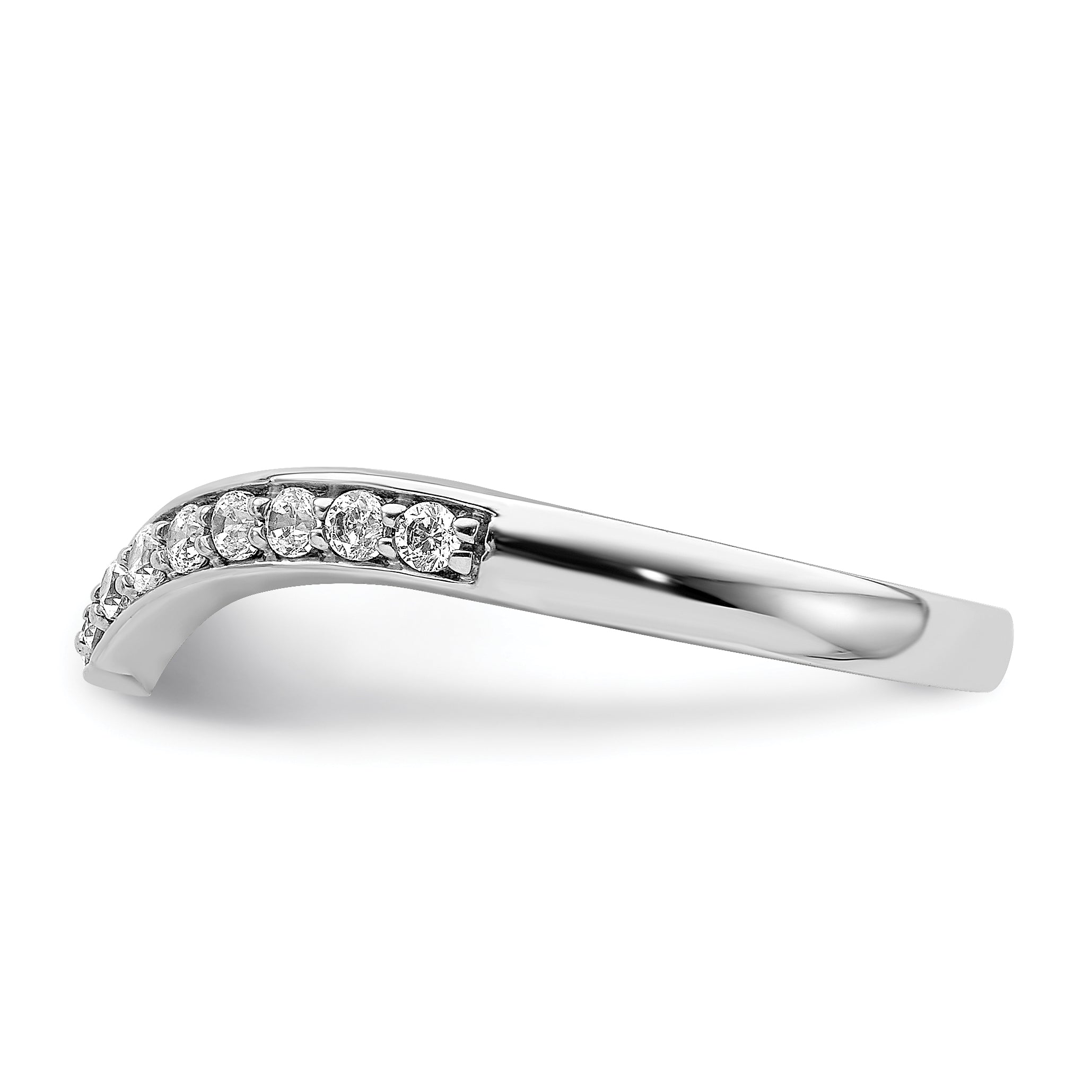 14k White Gold Diamond Ring Guard