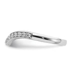 14k White Gold Diamond Ring Guard