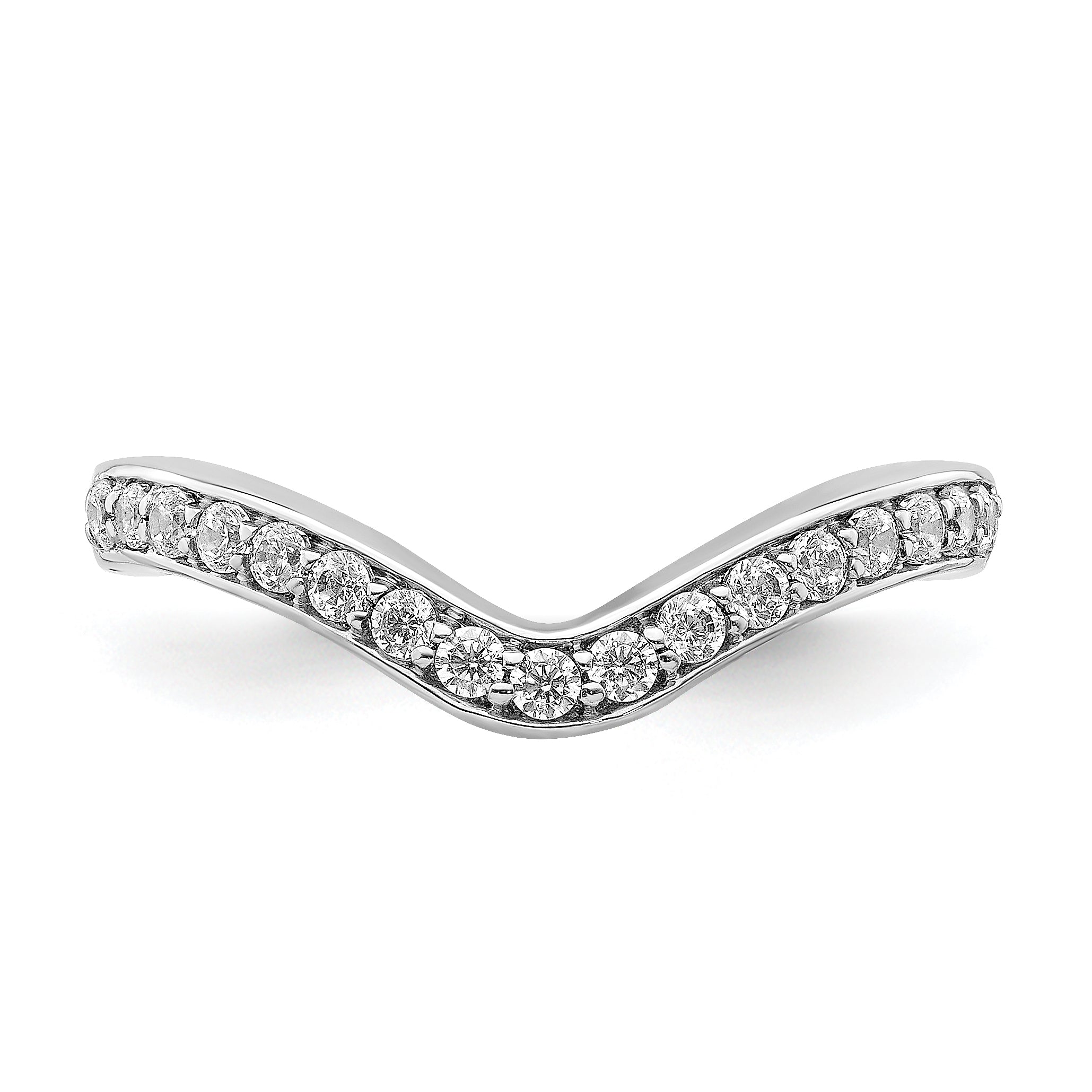 14k White Gold Diamond Ring Guard