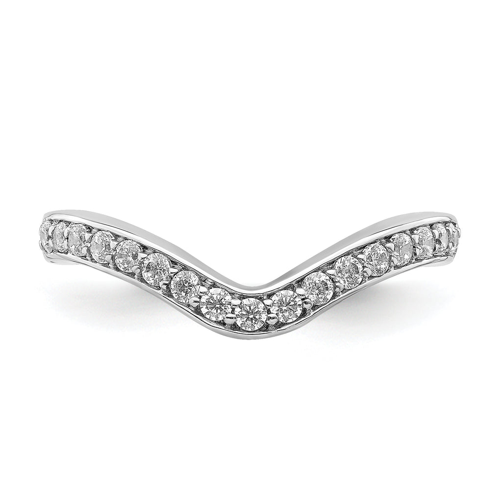 14k White Gold Diamond Ring Guard