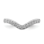 14k White Gold Diamond Ring Guard