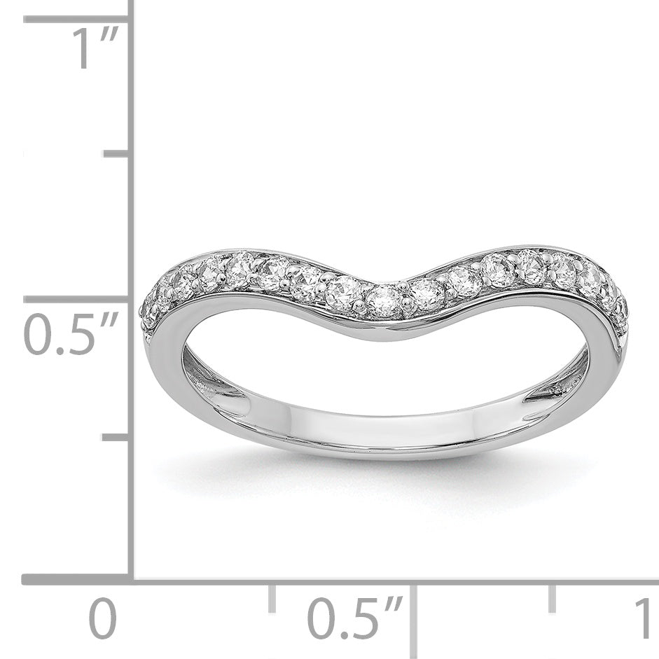 14k White Gold Diamond Ring Guard