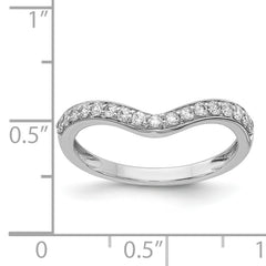 14k White Gold Diamond Ring Guard