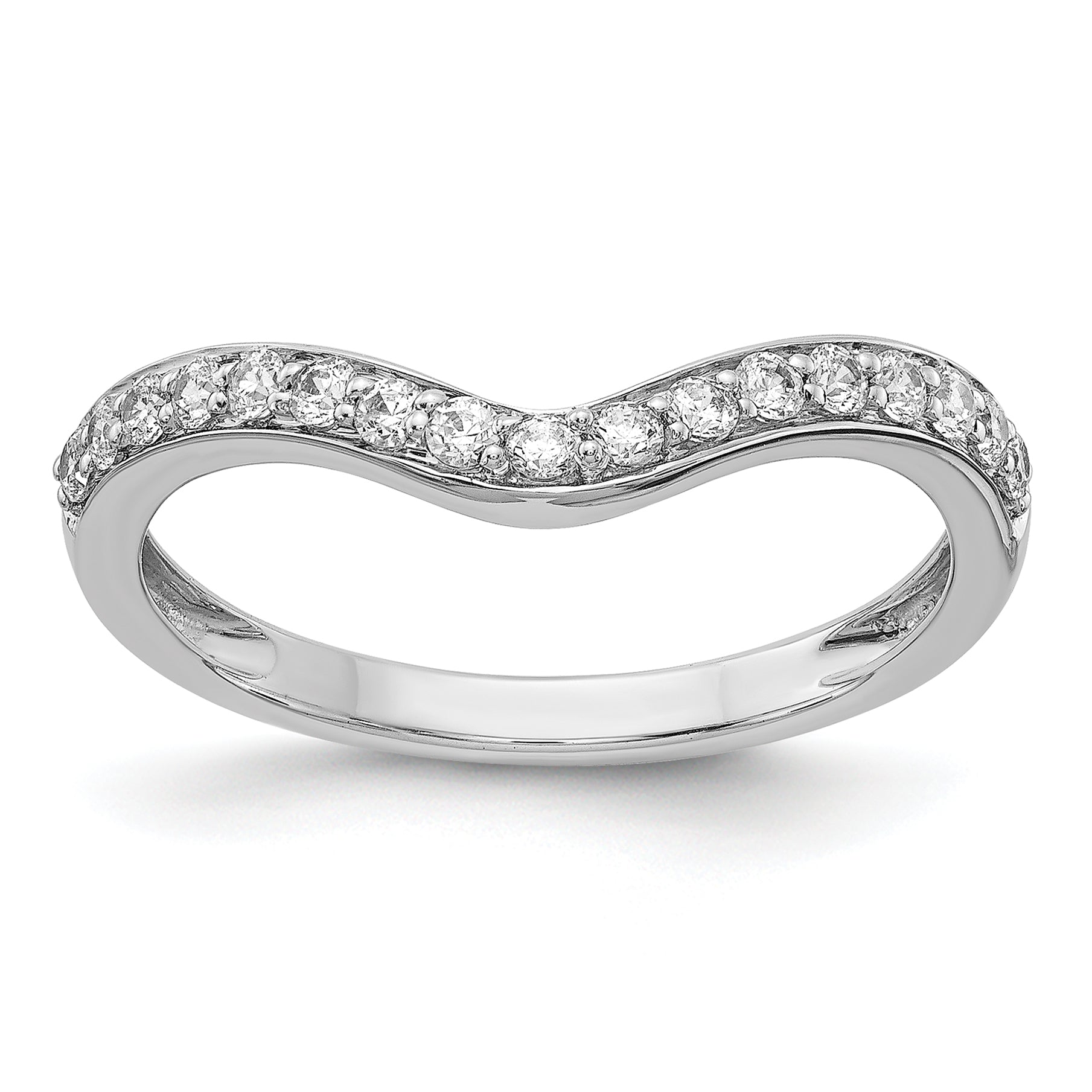14k White Gold Diamond Ring Guard Main image