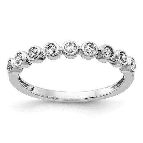 Lab-Grown Diamond Fashion Band in 14K White Gold, 2.25mm (1/5 ct. tw.), Size 7 - Sophia Jewelers Main image