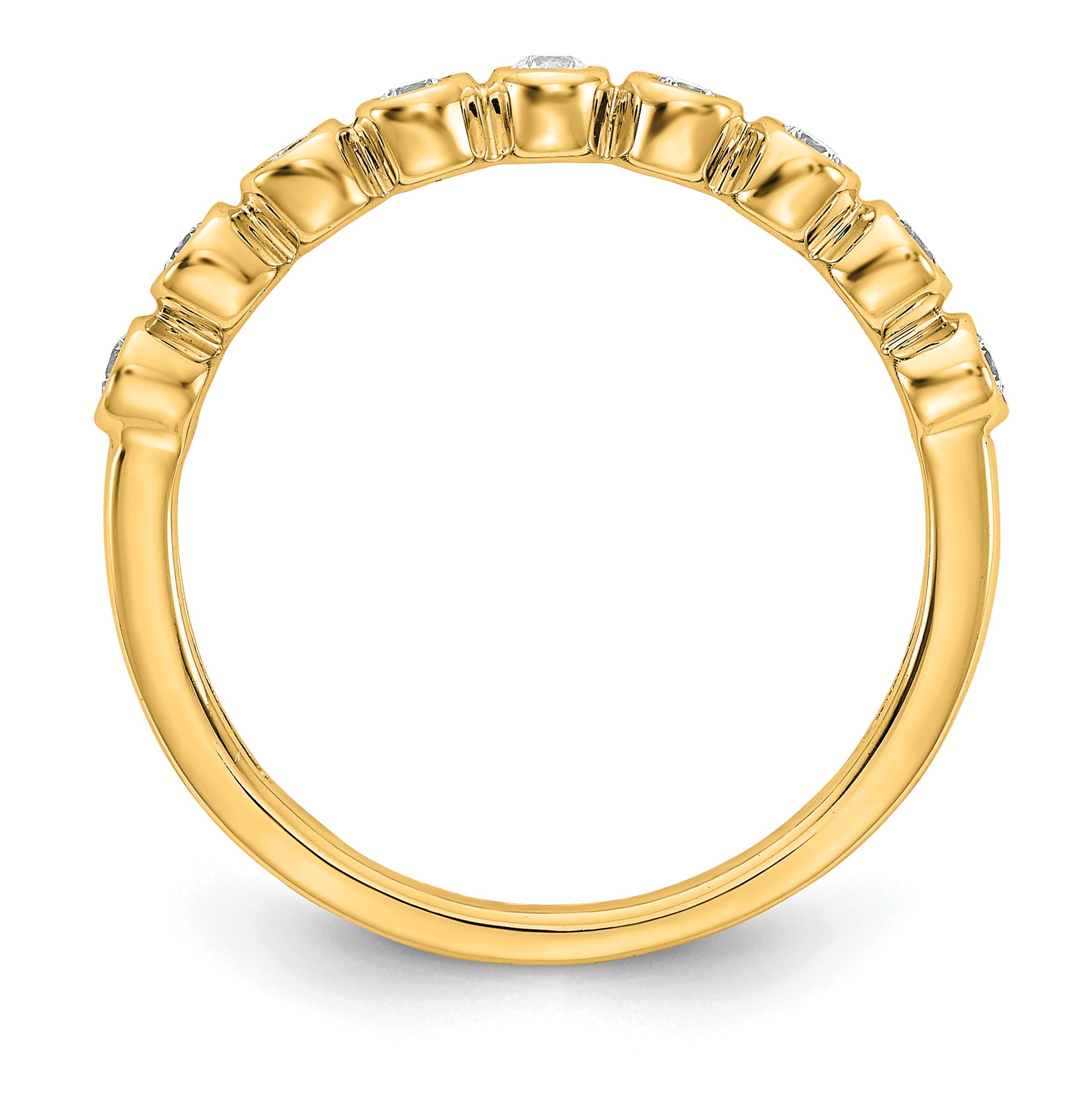 14k 1/5 carat Lab Grown Diamond VS/SI+ G+ Complete Fashion Band Secondary image