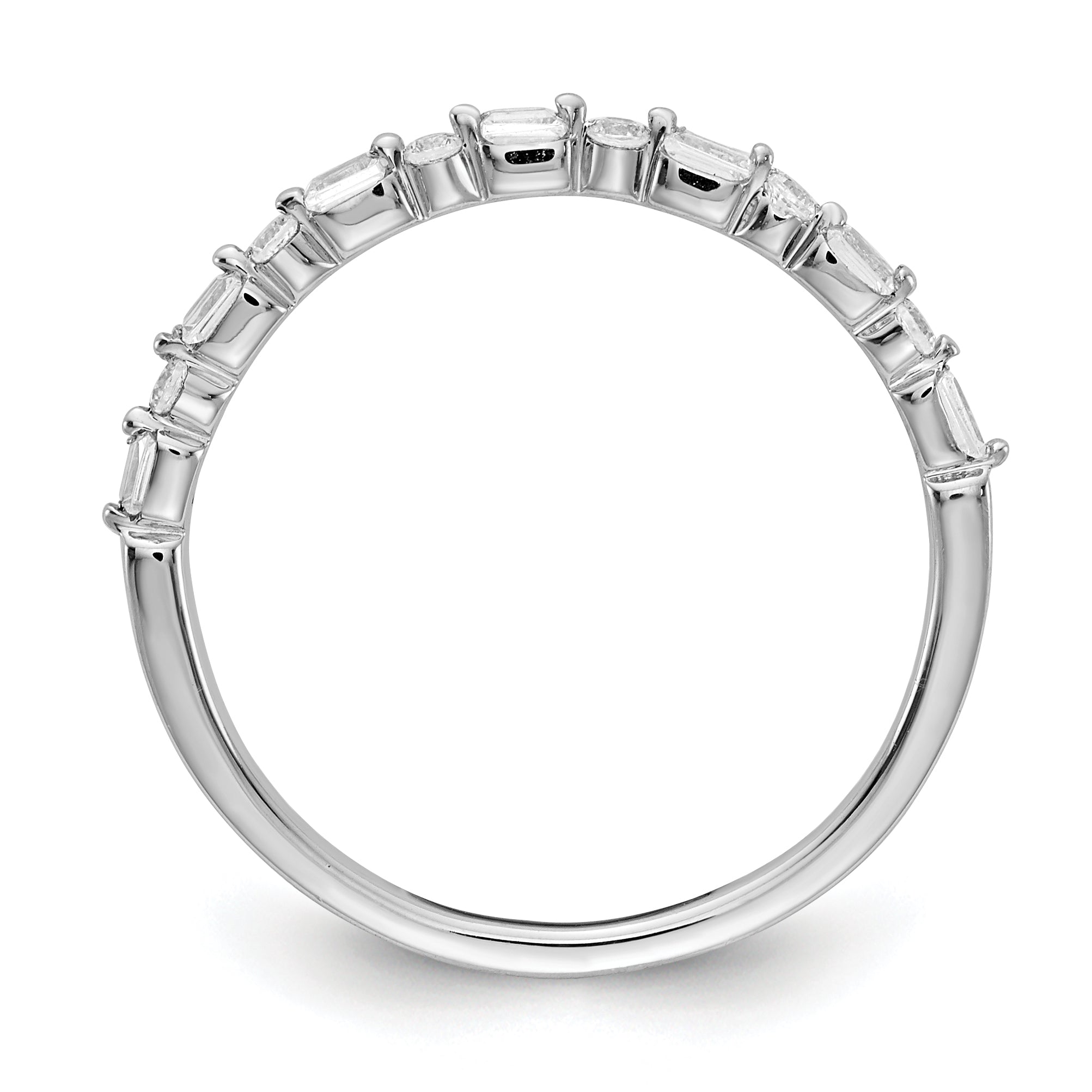 10K White Gold Fancy Diamond Band Secondary image