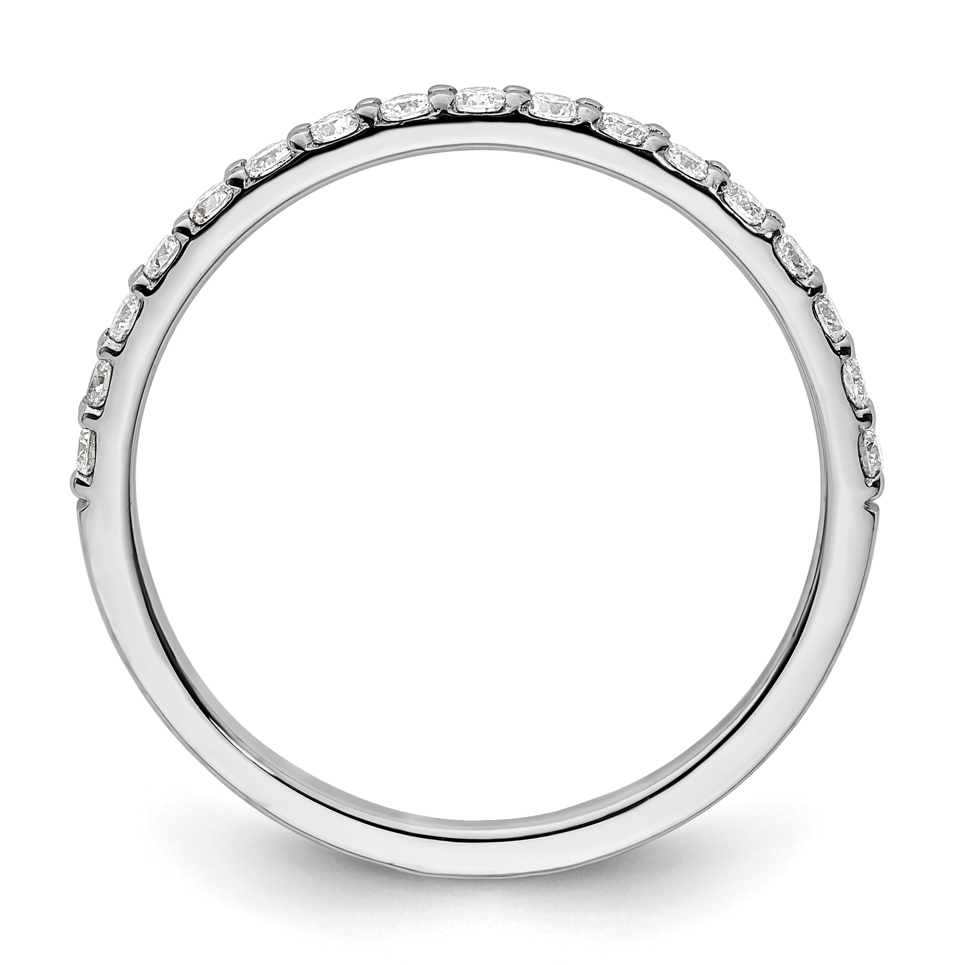 10K White Gold Diamond Band Secondary image