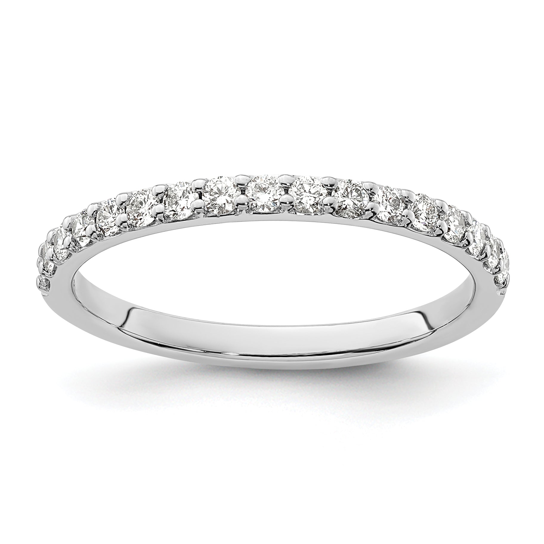 10K White Gold Diamond Band Main image