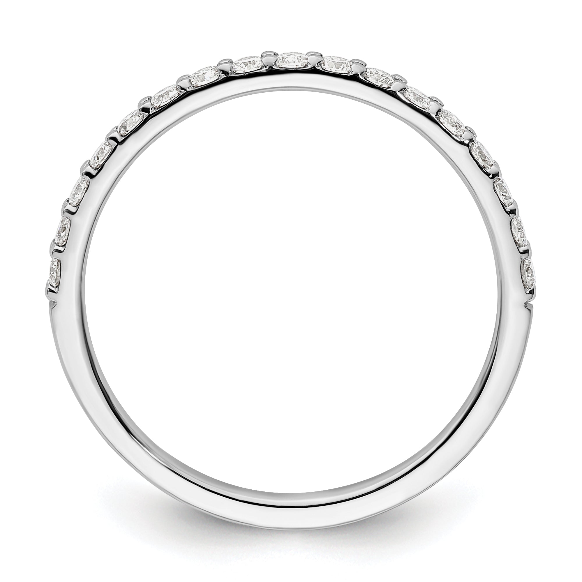 14k White Gold Diamond Band