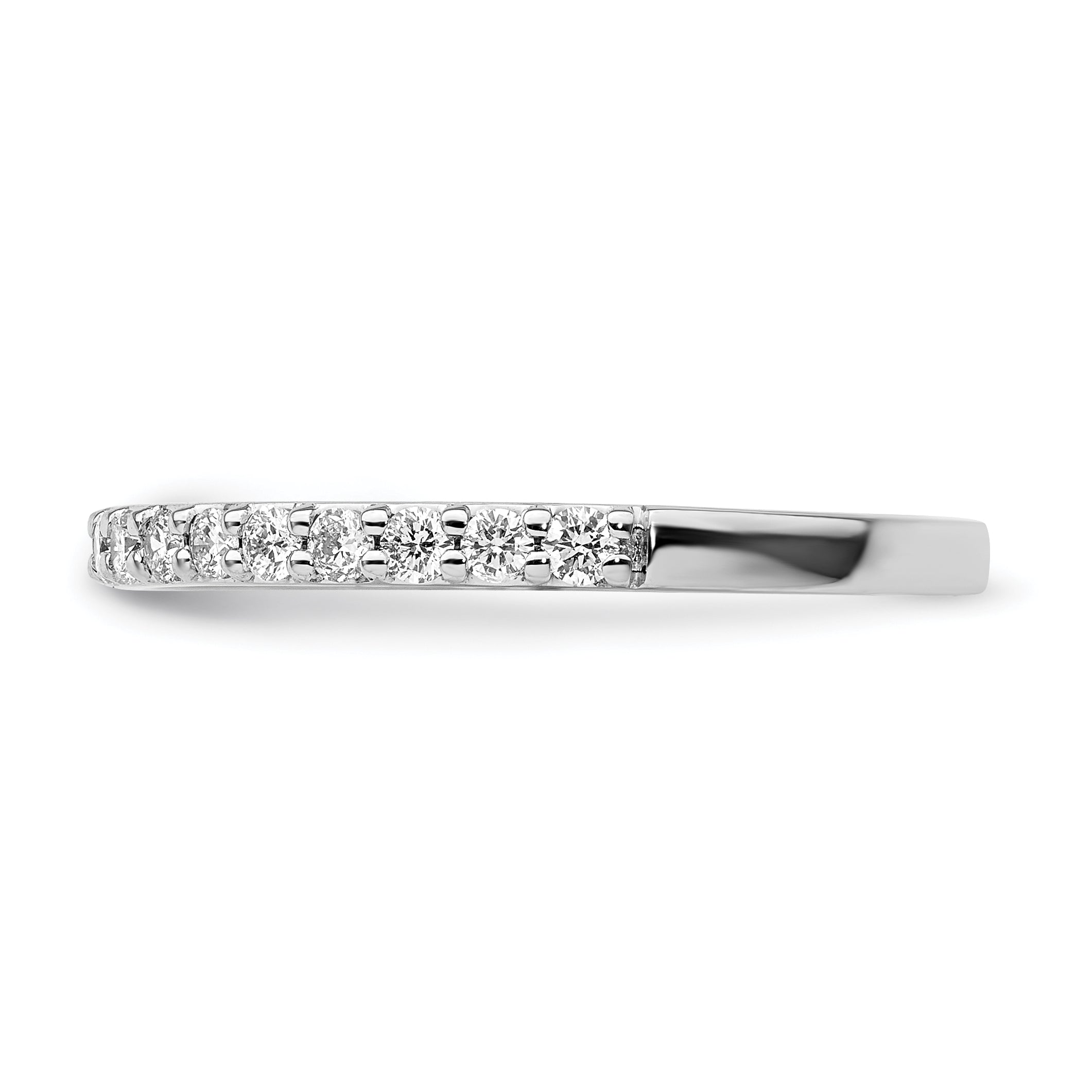 14k White Gold Diamond Band