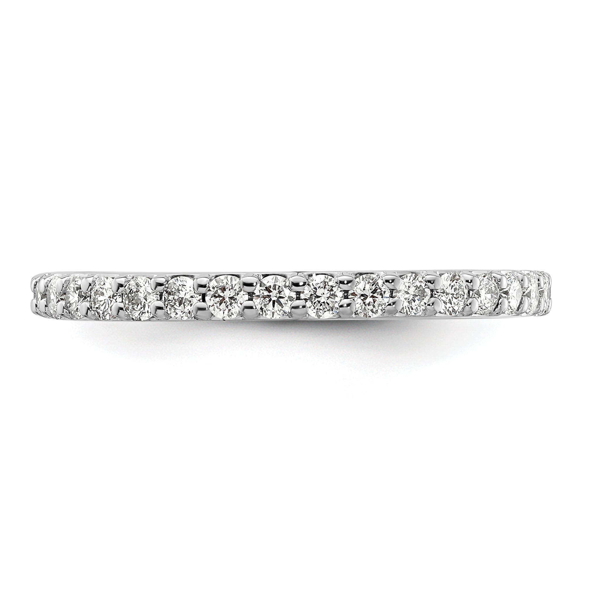 14k White Gold Diamond Band