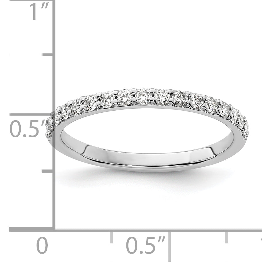 14k White Gold Diamond Band