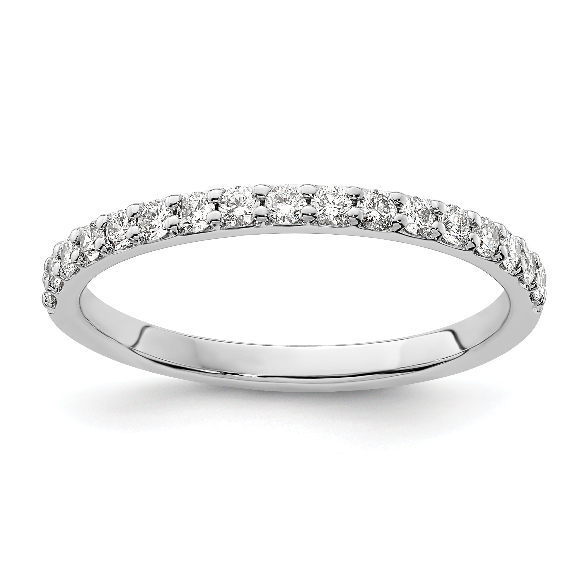 14k White Gold Diamond Band Main image