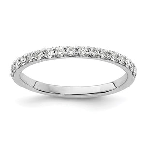 Single Row Lab-Grown Diamond Wedding Band in 14K White Gold, 2.25mm (1/3 ct. tw.), Size 7 - Sophia Jewelers