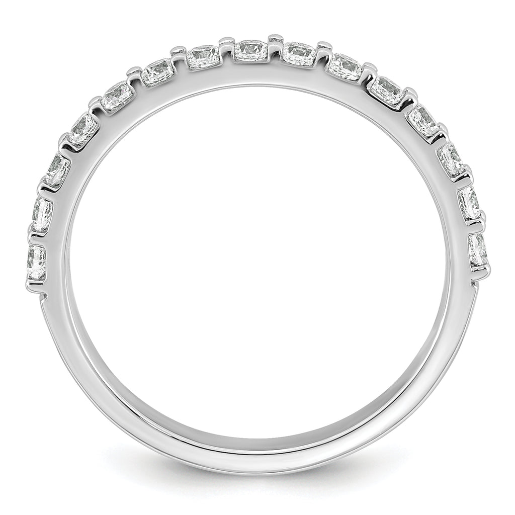 14k White Gold 1/2 carat Lab Grown Diamond VS+ F+ Complete Fifteen Stone Band