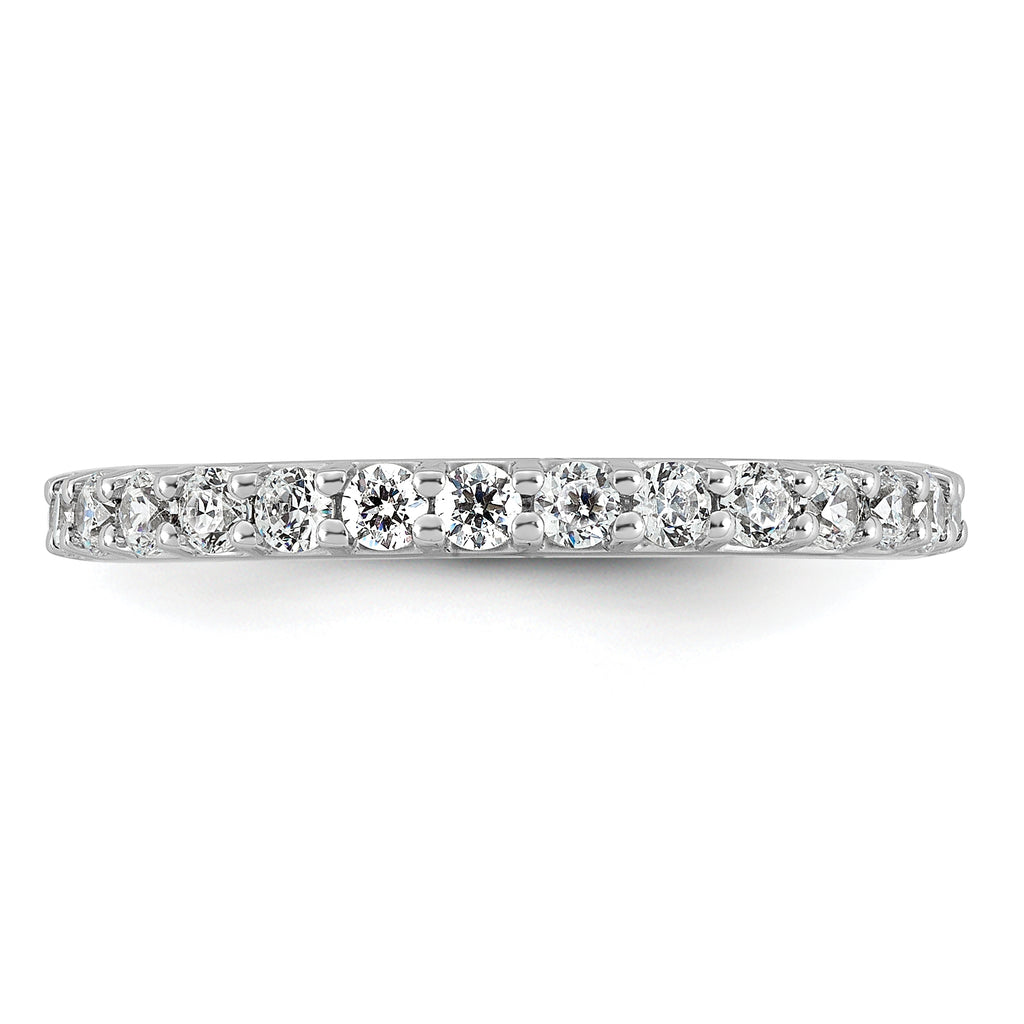 14k White Gold 1/2 carat Lab Grown Diamond VS+ F+ Complete Fifteen Stone Band