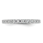 14k White Gold 1/2 carat Lab Grown Diamond VS+ F+ Complete Fifteen Stone Band