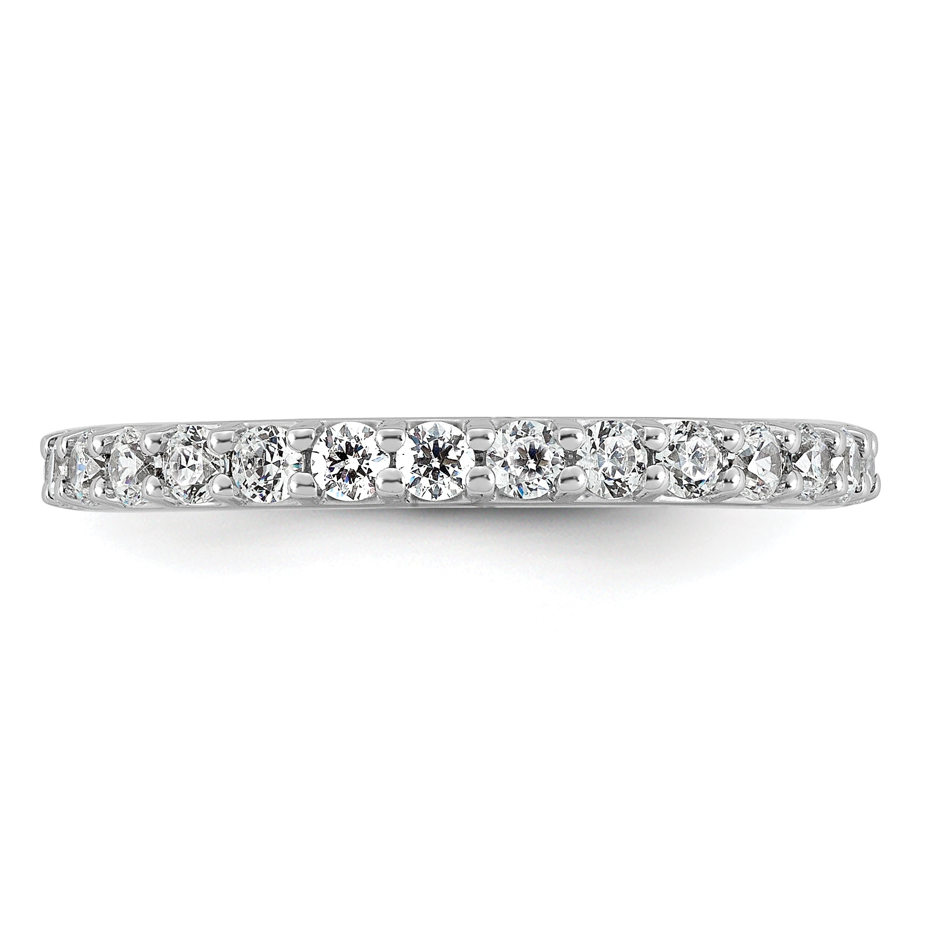 14k White Gold 1/2 carat Lab Grown Diamond VS+ F+ Complete Fifteen Stone Band