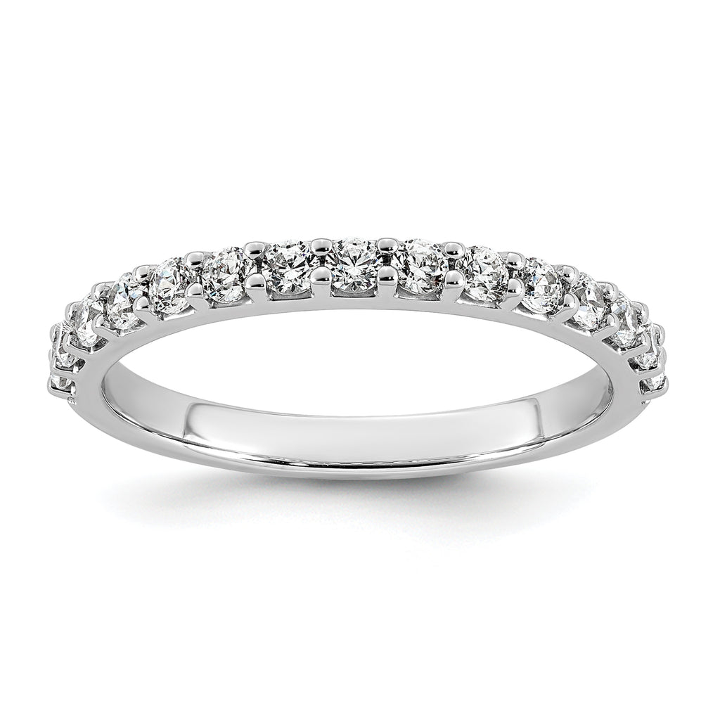 14k White Gold 1/2 carat Lab Grown Diamond VS+ F+ Complete Fifteen Stone Band