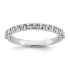14k White Gold 1/2 carat Lab Grown Diamond VS+ F+ Complete Fifteen Stone Band