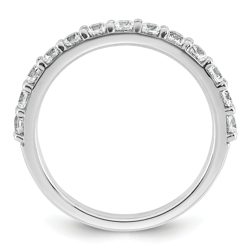 14k White Gold 3/4 carat Lab Grown Diamond VS+ F+ Complete Fifteen Stone Band