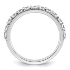 14k White Gold 3/4 carat Lab Grown Diamond VS+ F+ Complete Fifteen Stone Band