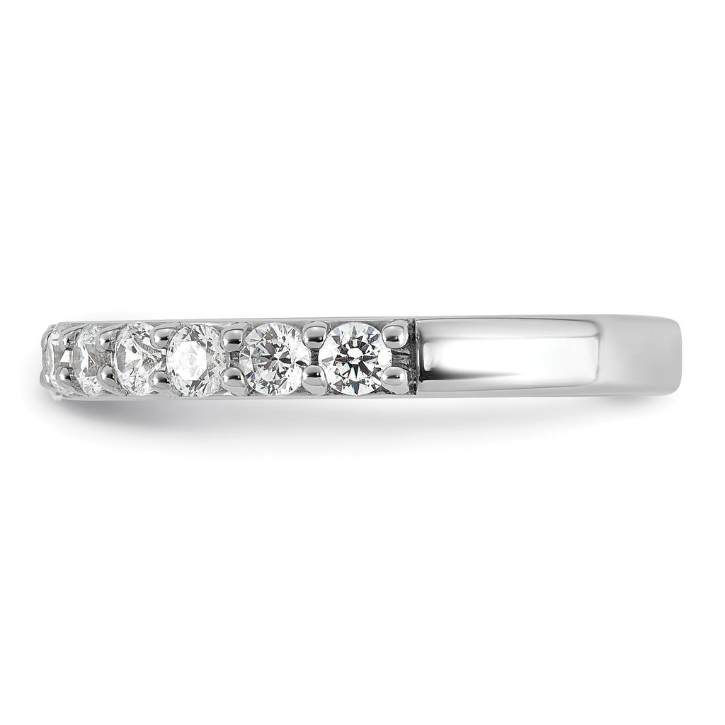 14k White Gold 3/4 carat Lab Grown Diamond VS+ F+ Complete Fifteen Stone Band