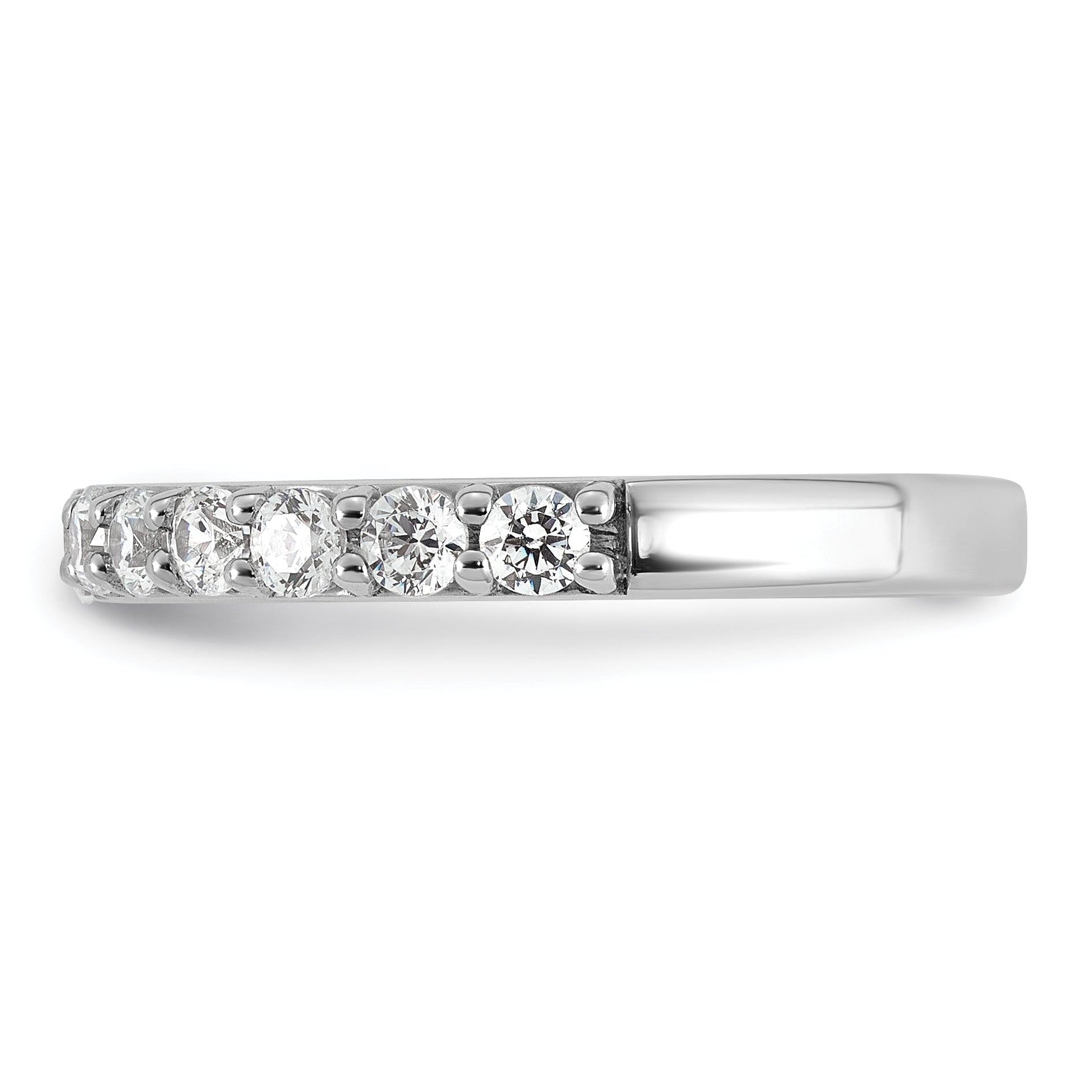 14k White Gold 3/4 carat Lab Grown Diamond VS+ F+ Complete Fifteen Stone Band