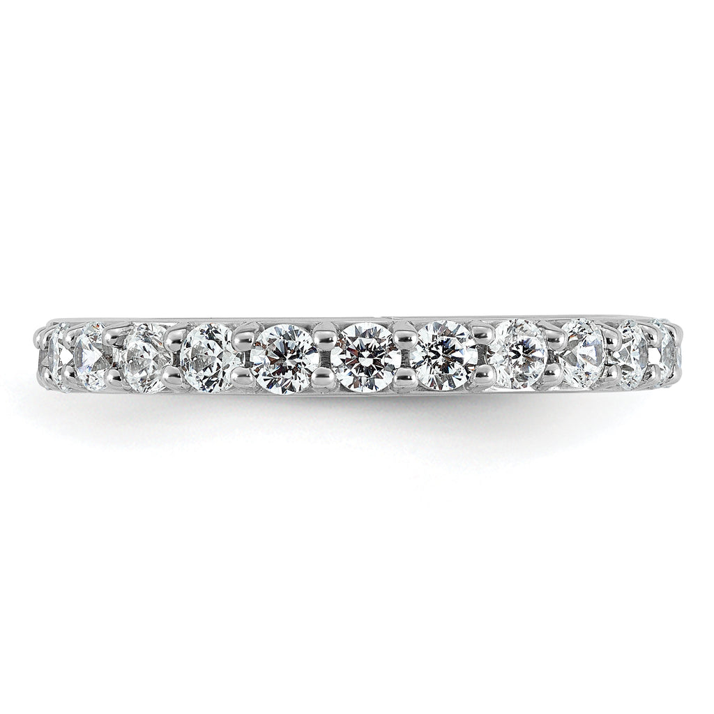 14k White Gold 3/4 carat Lab Grown Diamond VS+ F+ Complete Fifteen Stone Band