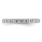 14k White Gold 3/4 carat Lab Grown Diamond VS+ F+ Complete Fifteen Stone Band