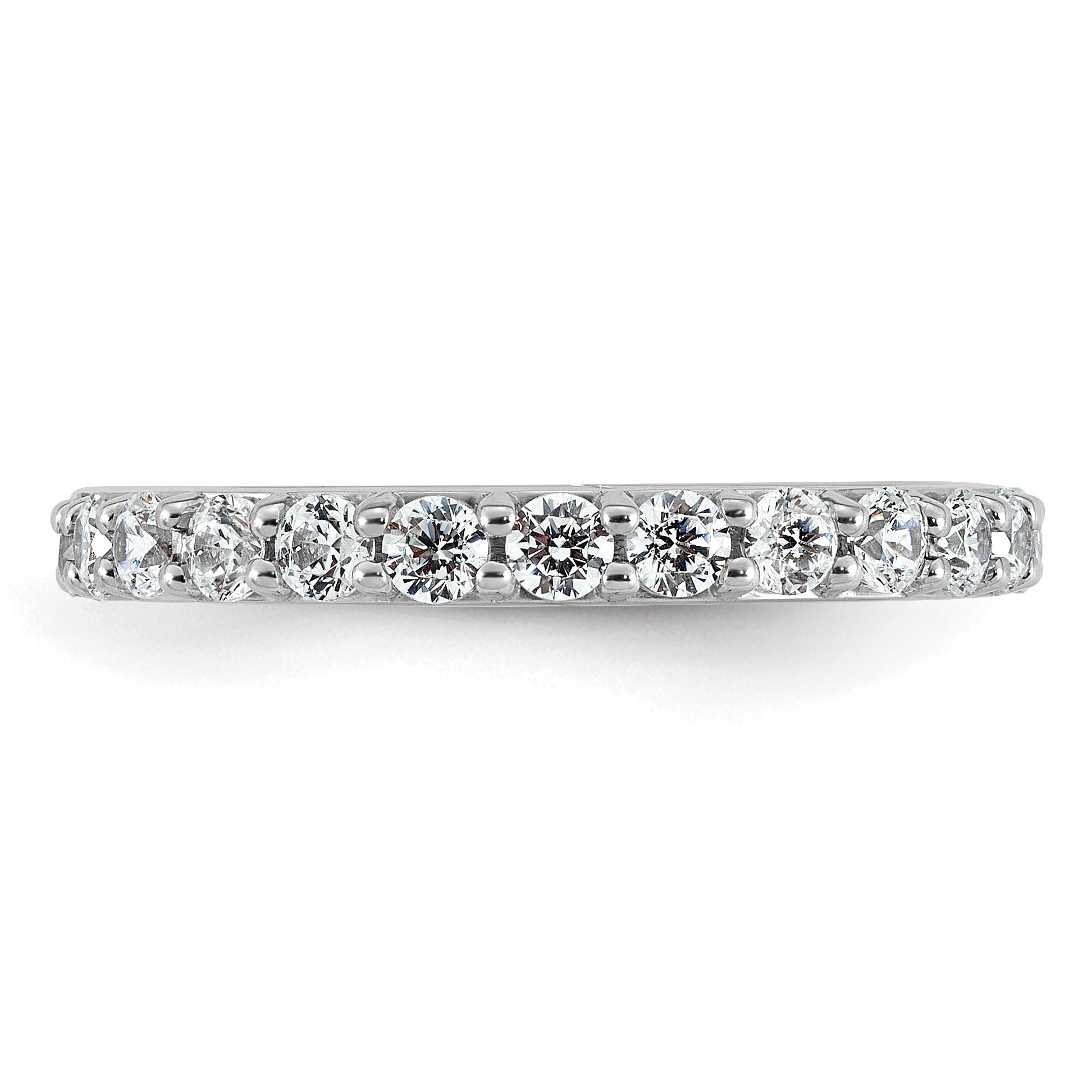 14k White Gold 3/4 carat Lab Grown Diamond VS+ F+ Complete Fifteen Stone Band