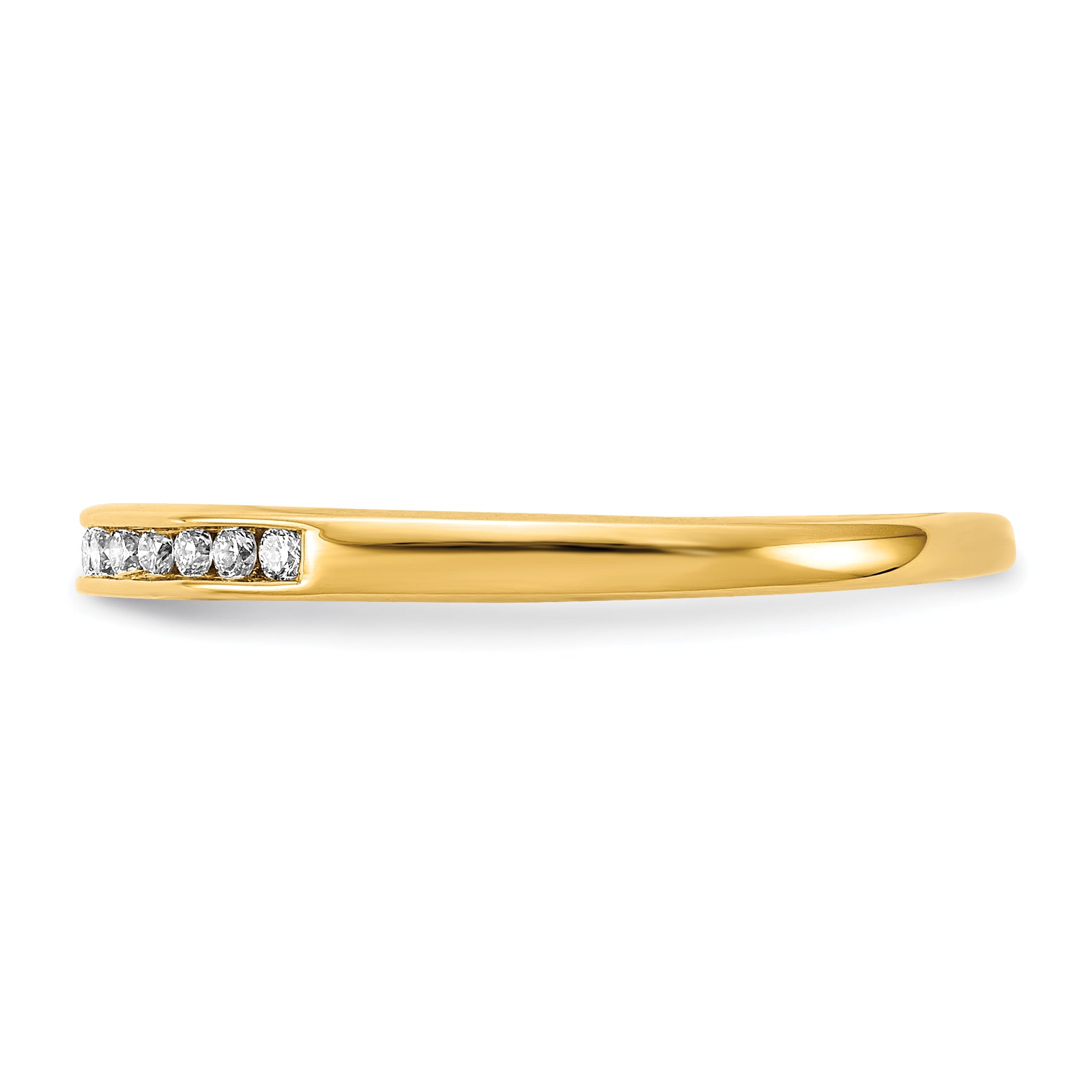 14k 1/10 carat Lab Grown Diamond VS/SI+ G+ Complete Channel Set Band
