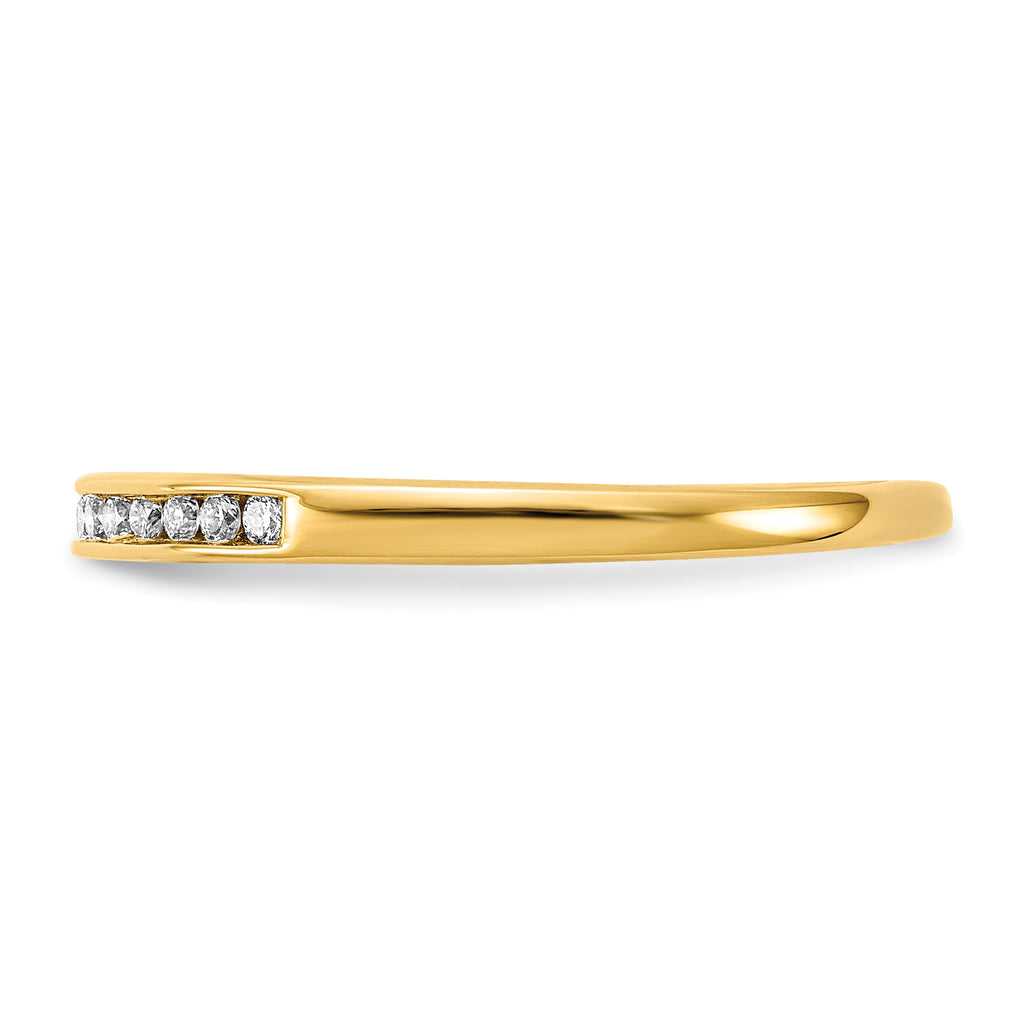 14k 1/10 carat Lab Grown Diamond VS/SI+ G+ Complete Channel Set Band