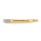 14k 1/10 carat Lab Grown Diamond VS/SI+ G+ Complete Channel Set Band
